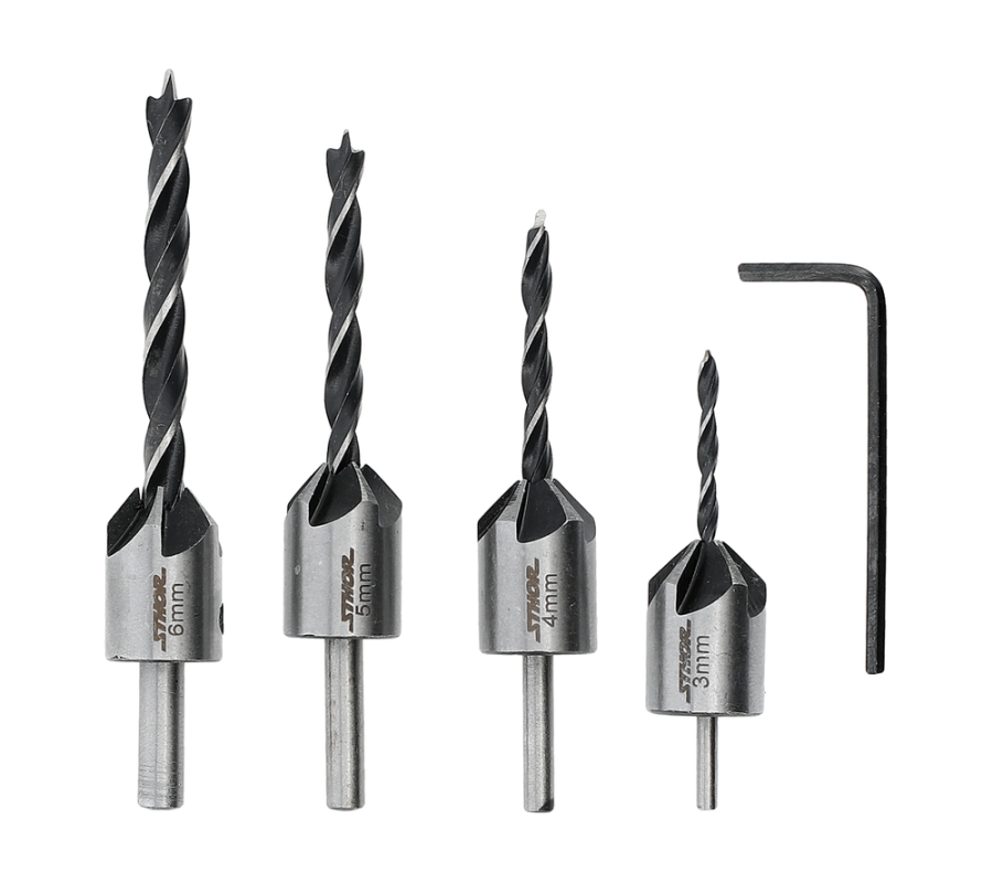 COUNTERSINK DRILL SET 5PCS | 3-6 mm | HSS 4241 (22720)