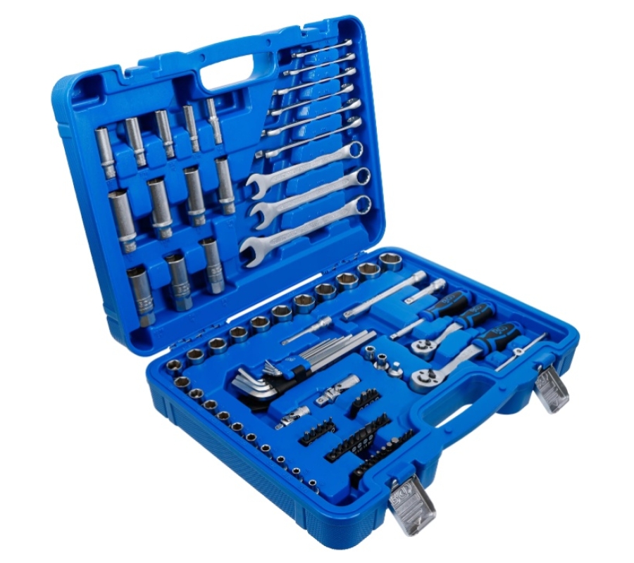 Įrankių rinkinys su raktais | 6.3 mm (1/4") / 10 mm (3/8") | 92 vnt (74701)