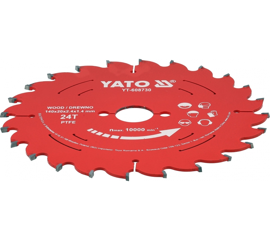 TCT pjovimo diskas medienai | 165 mm | 24 dantukai | 20 mm | su PTFE danga (YT-608732)