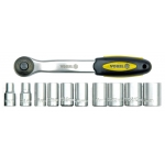 Ratcet Handle 1/2" With Socket Set CrV 11Pcs (58602)