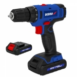 Akumuliatorinis suktuvas-gręžtuvas18V, 2x1,5Ah, 1h, 0-400/0-1350rpm (DED7880B)
