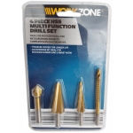 4pcs HSS-G Multi Drill Bit Set, Titanium coated (SK1617)
