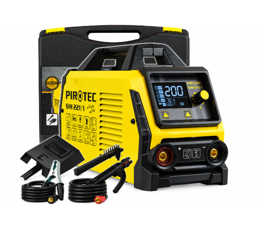 Сварочный аппарат PIROTEC SIM 221/1 MMA TIG Lift 200A IGBT LCD SYNERGIA (SIM221/1)