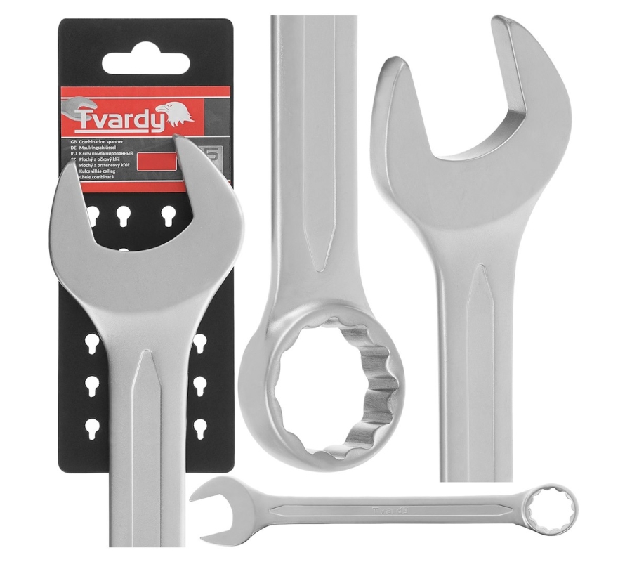 Combination Wrench 38 mm, Matt Finish, CRV-CS, DIN 3113A (T00638)