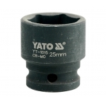 Galvutė smūginė šešiakampė | 12,5 mm (1/2") | 25 mm (YT-1015)