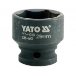 Galvutė smūginė šešiakampė | 12,5 mm (1/2") | 29 mm (YT-1019)