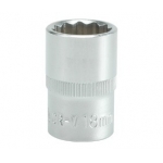 SOCKET 18MM 1/2" 12PT CV  REGULAR (YT-1280)
