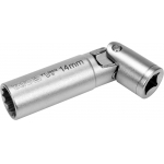 Galvutė žvakėms 12-kampė | šarnyrinė magnetinė | 10 mm (3/8") | 14 mm (YT-38512)