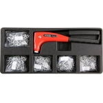 HAND RIVETER WITH RIVETS, 6PCS SET (YT-55466)