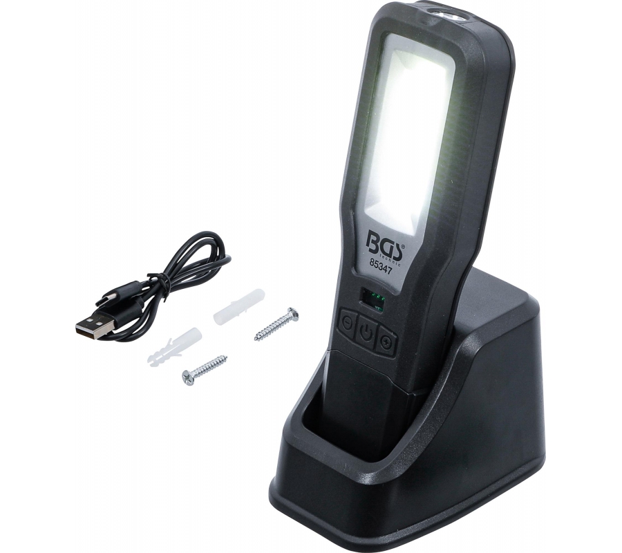 COB-LED Work Lamp | foldable | with charging station (85347)