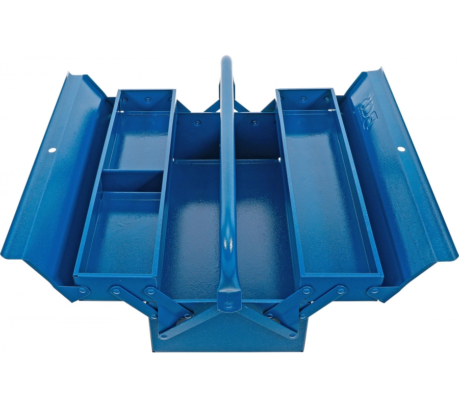 Metal Tool Box | empty | 420 x 200 x 150 mm | 3 Compartments (33001)