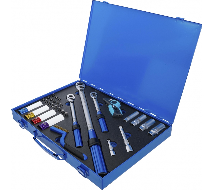Torque Wrench Set | 6.3 mm (1/4"), 10 mm (3/8"), 12.5 mm (1/2") | 31 pcs. (74305)