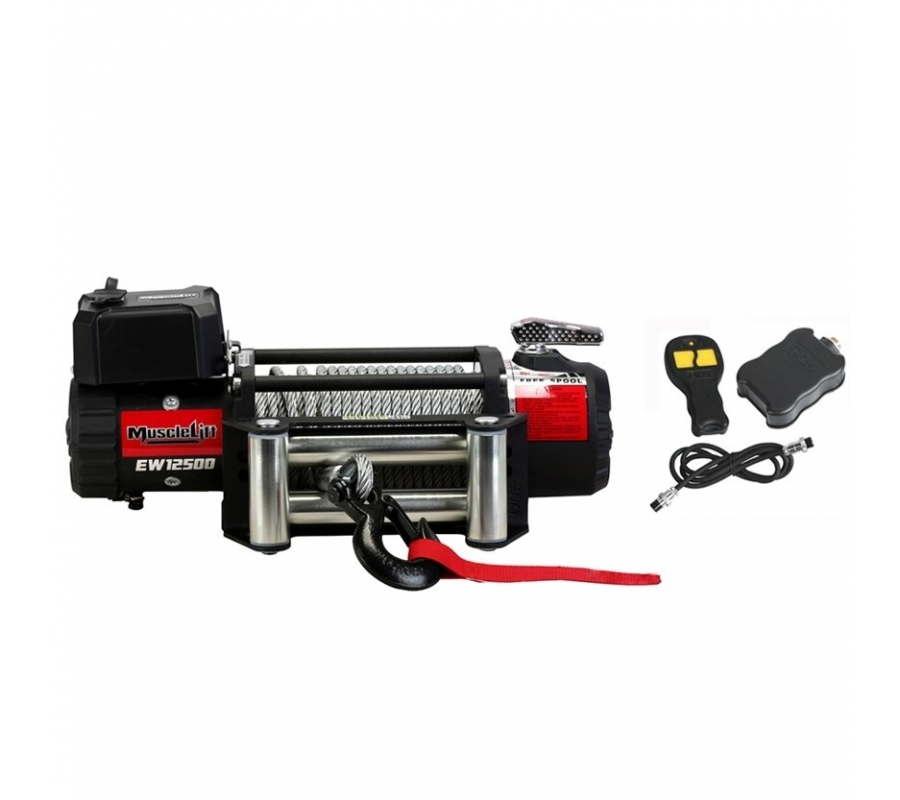 Elektrinė gervė (Muscle Lift) 12V 12500Lbs/5665kg, (Radio valdymas) (EW1250012MLR)