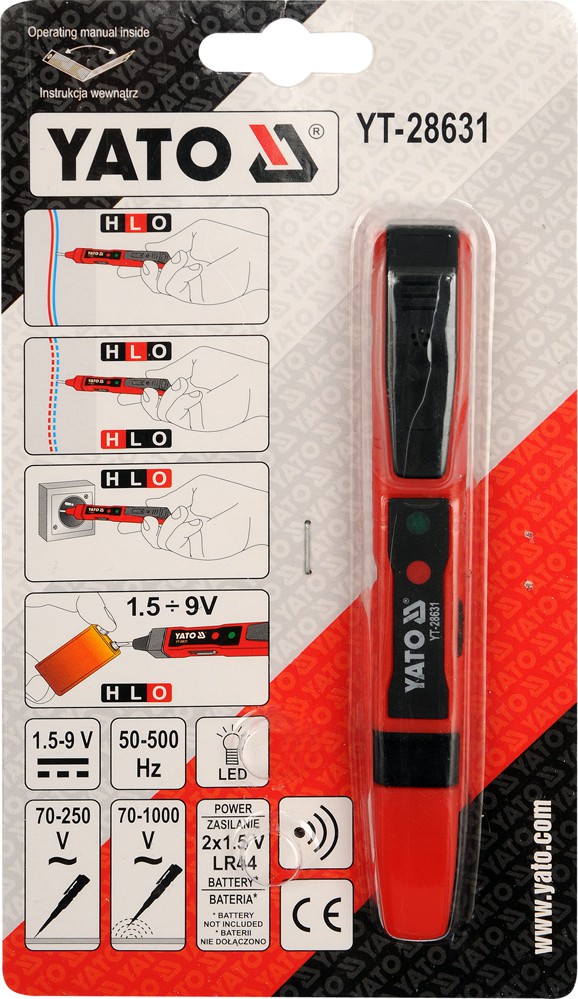 Voltage Tester- Fazer 1,5-9 v / 70-250 v / 70-1000 v (YT-28631)