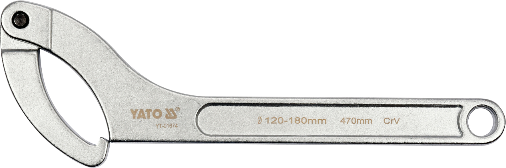 Raktas užmetamas šarnyrinis Cr-V, 120-180 mm (YT-01674)