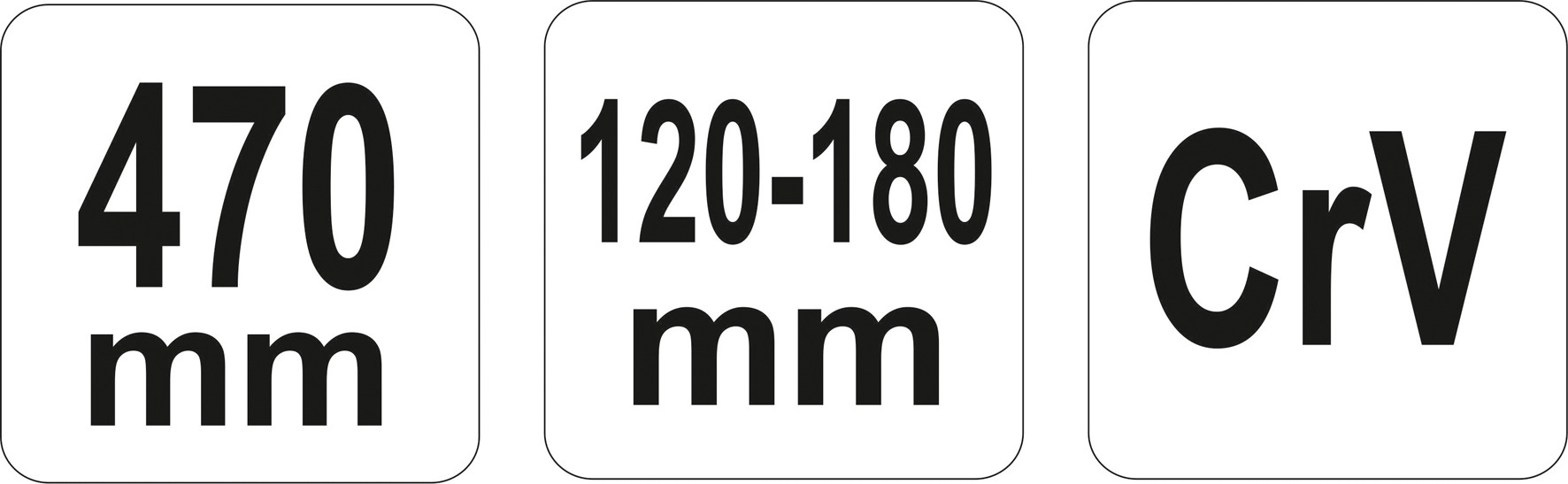 Raktas užmetamas šarnyrinis Cr-V, 120-180 mm (YT-01674)