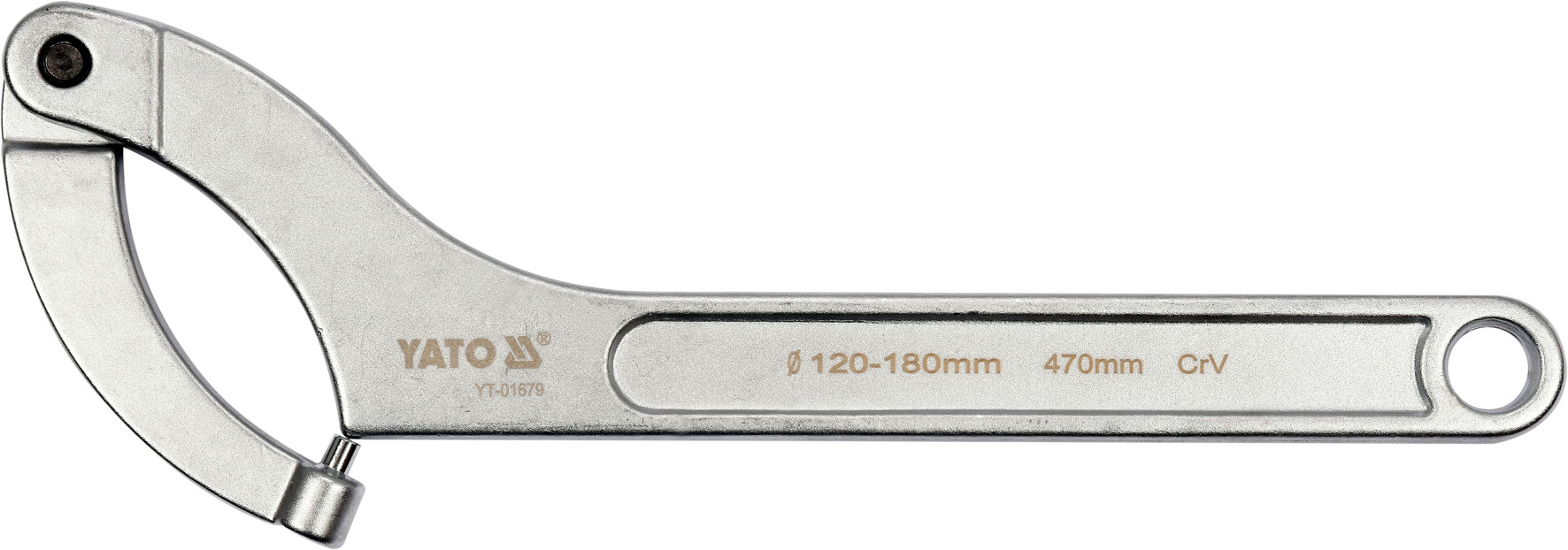 Raktas užmetamas su varžtu Cr-V, 120-180 mm (YT-01679)