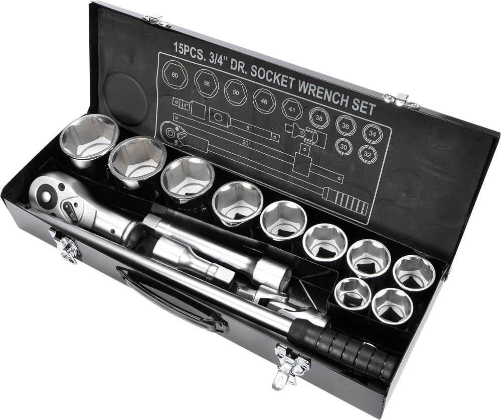 Socket Set | 30-60 mm | 15 pcs (YT-1334)