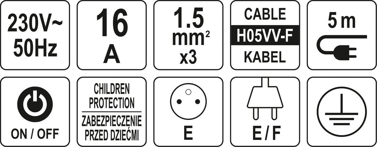 POWER STRIP W. GROUND 4S 5M (72355)