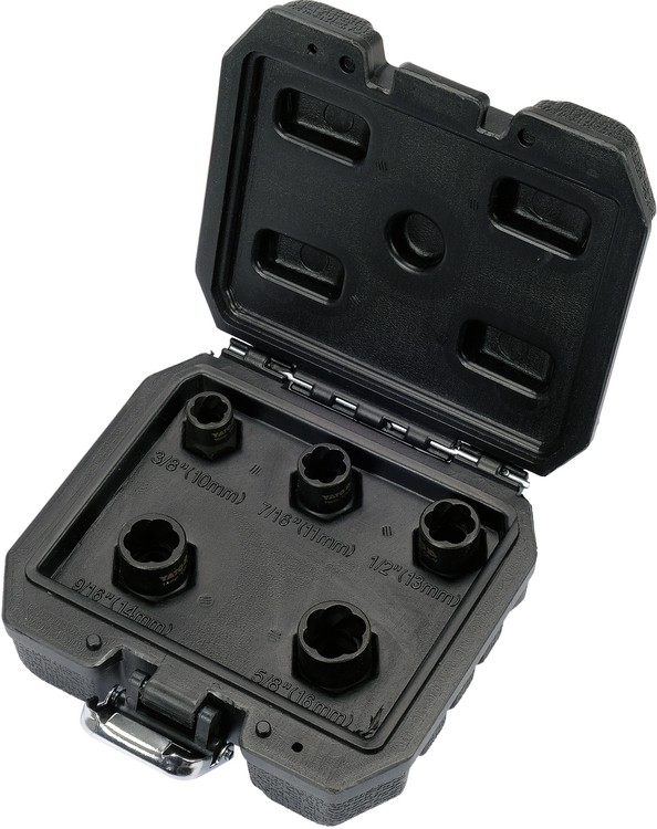 Screw extractor set | 10/11/13/14/16 mm | 5 pcs. (YT-06038)