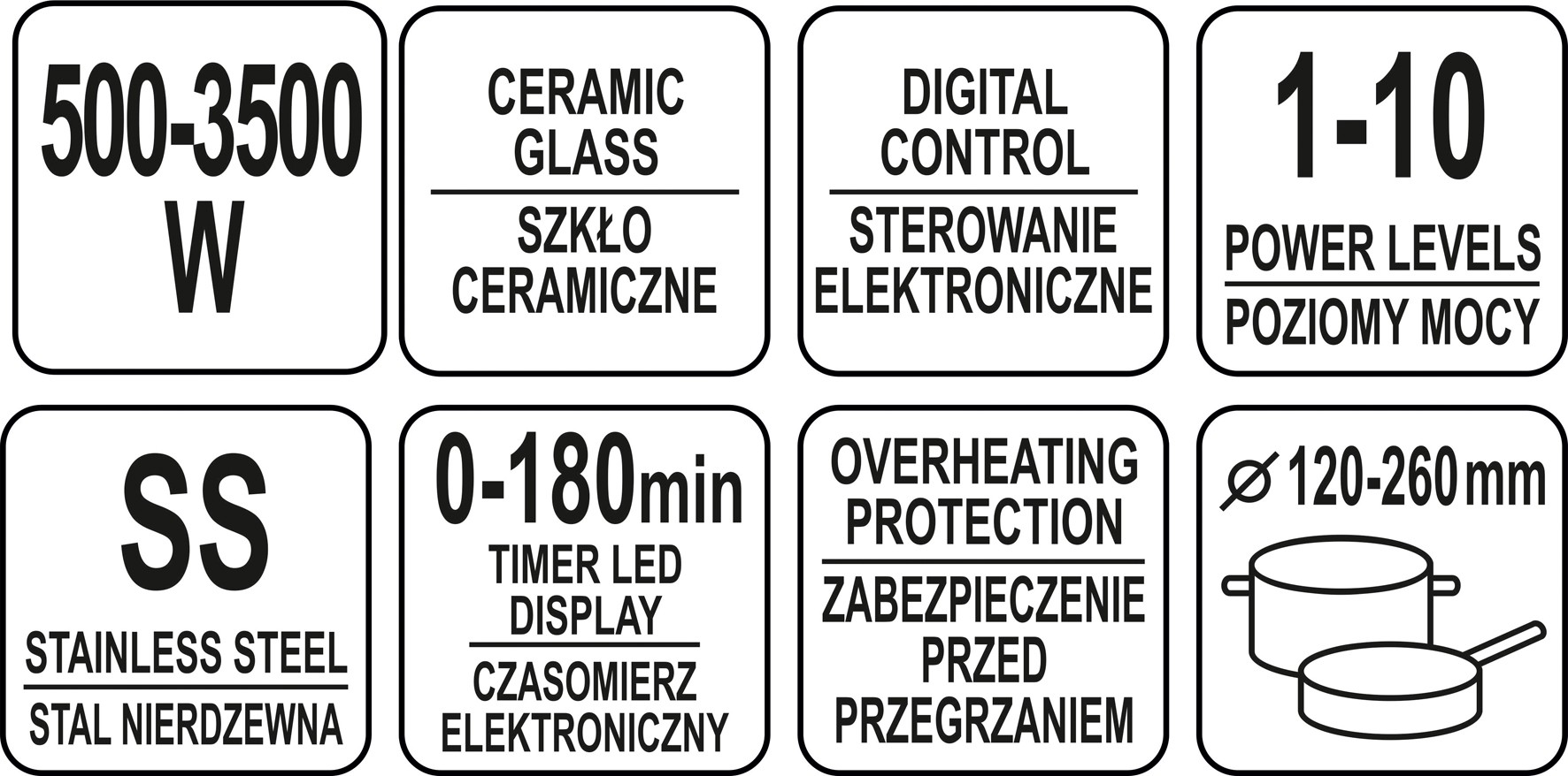 Indukcinė kaitlentė | 3500W (YG-04701)