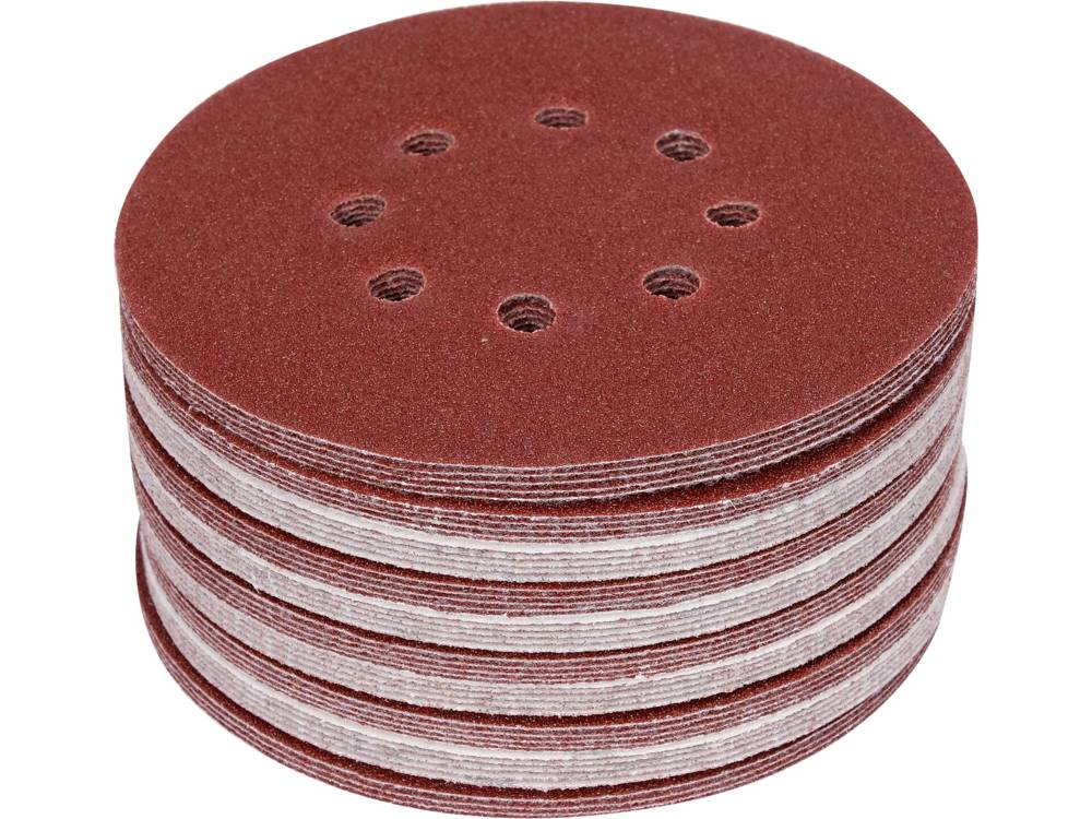 Šlifavimo popierius {velcro) | 8 skylės | 150 mm / P40 | 50 vnt. (YT-834591)