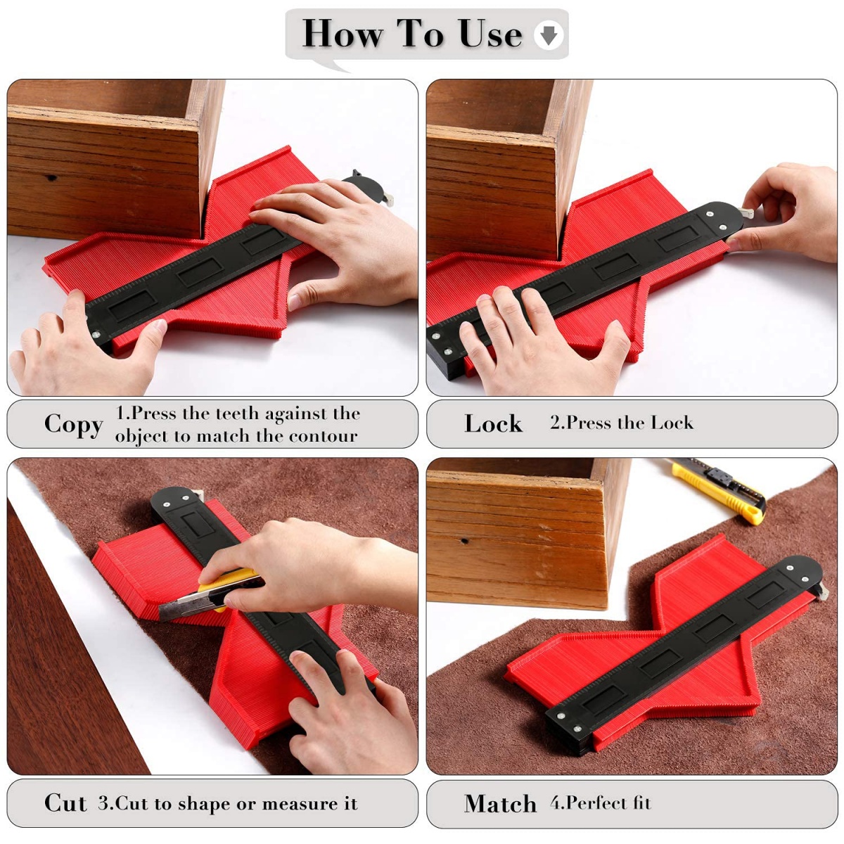 10" Extra wide Contour Gauge with plastic locker (CG10P)