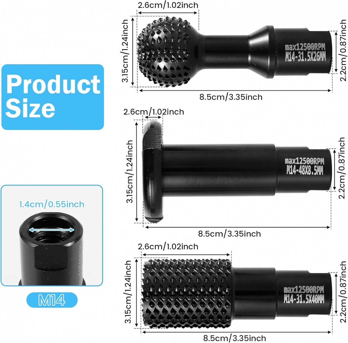 3pcs Woodworking Carving and Polishing  (WCP3D)