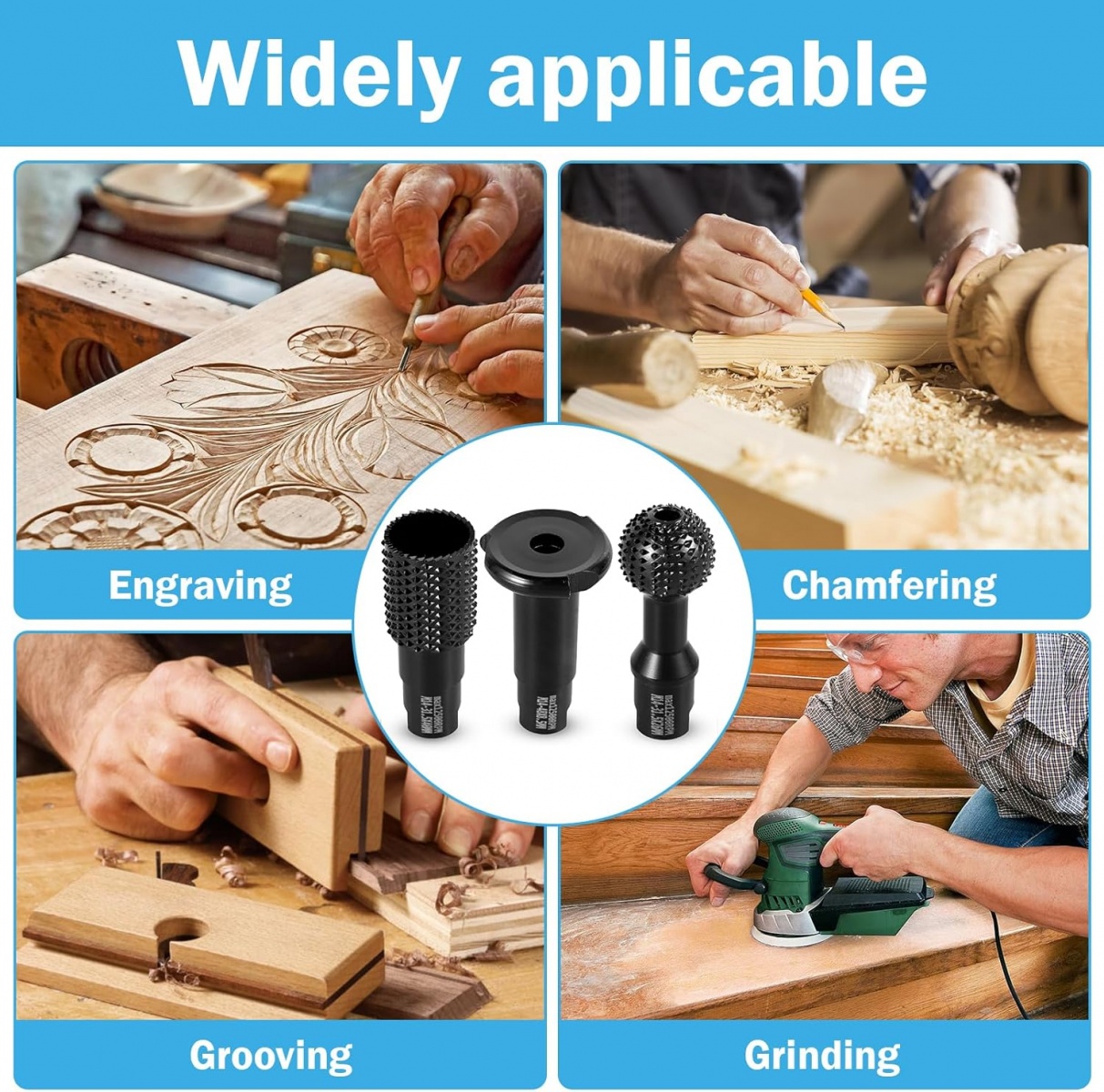 3pcs Woodworking Carving and Polishing  (WCP3D)