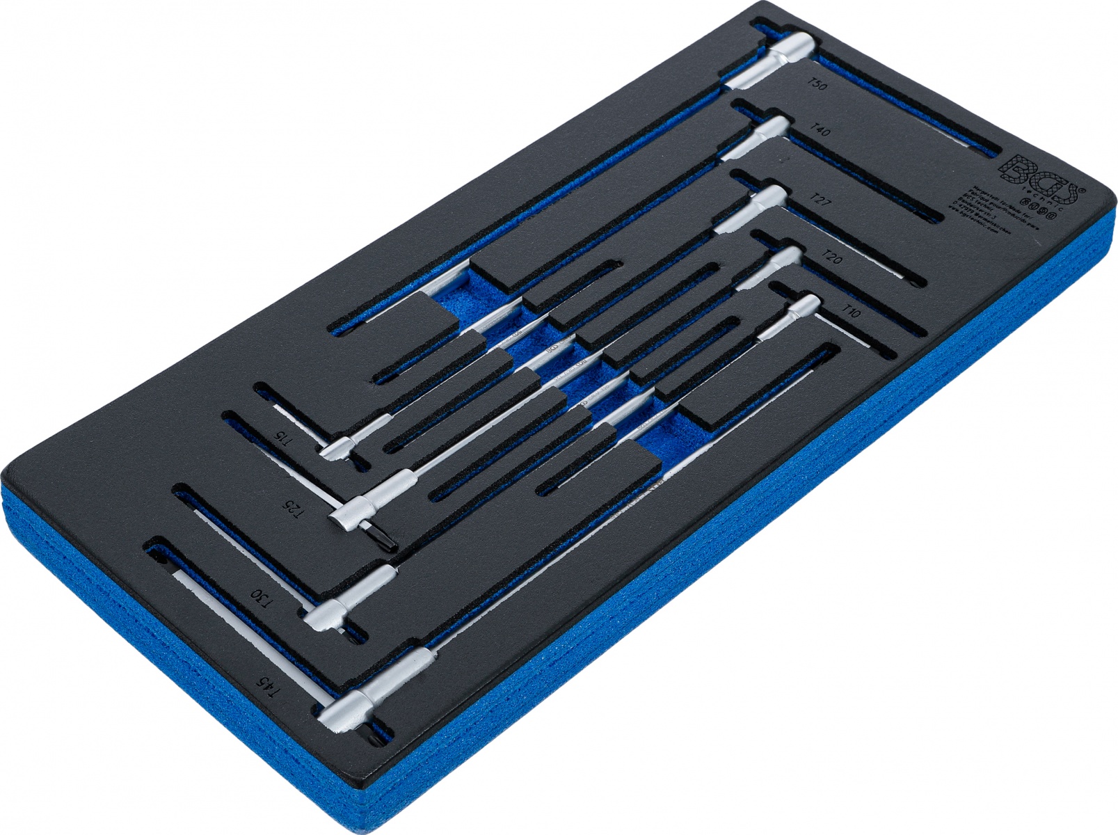 Tool Tray 1/3: Screwdriver Set with Sliding T-Handle | T-Star (for Torx) | T10 - T50 | 9 pcs. (6090)