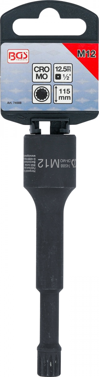 Specialus smūginis antgalis | Ilgis 115 mm | 12,5 mm (1/2") | Spline (XZN) M12 | VAG (74588)