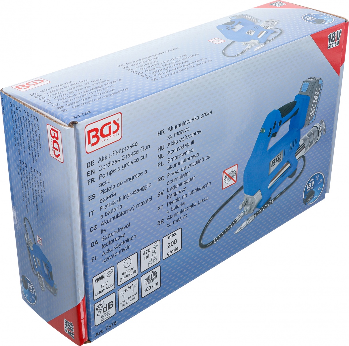 Belaidis tepimo pistoletas | 18 V | be įkraunamos baterijos (7378)