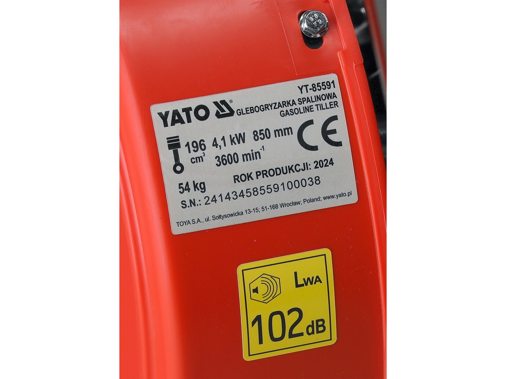 PETROL GARDEN TILLER 35/85 196CM (YT-85591)