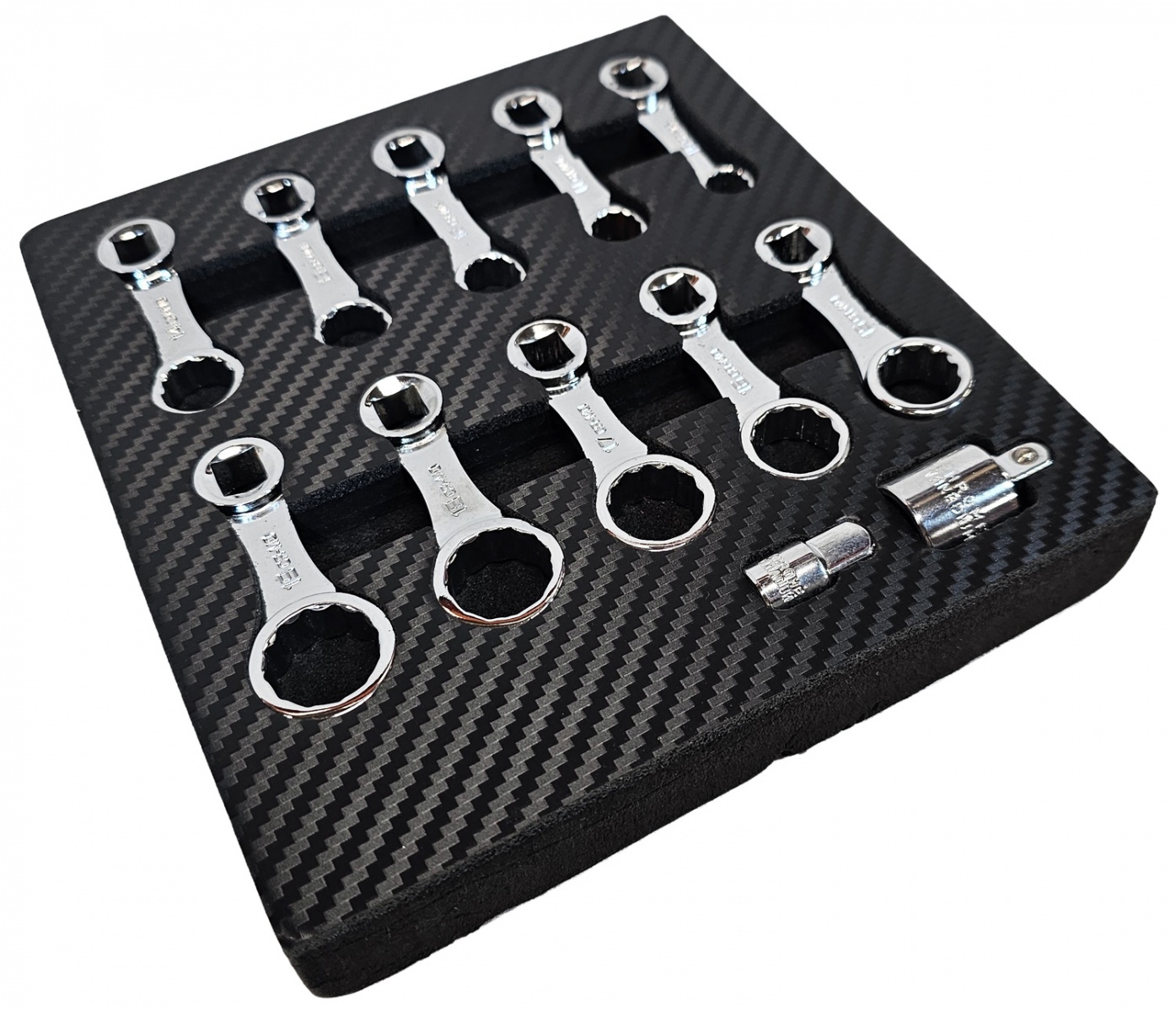 Torcinių adapterių rinkinys | 42Cr-Mo | 10 mm (3/8") | 10 - 19 mm | 12 vnt. (SK82912S)