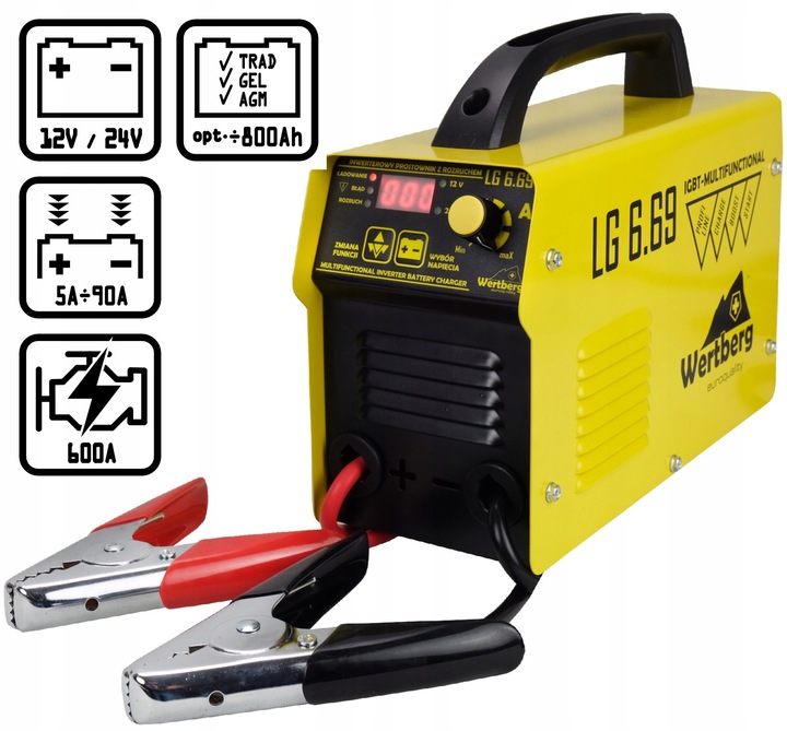 Inverter Battery Charger with Start-Assist Function Wertberg Smart Start (LG6.69)