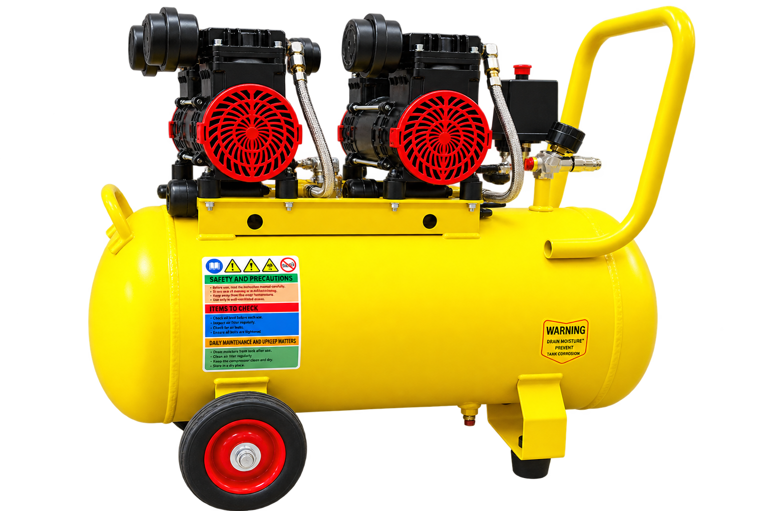Air Compressor STROM 70L, 2 × 1100W, 230V (JN1500PRO)