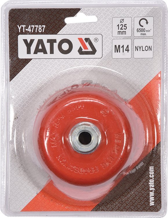 Šepetys puodo tipo | Nailonas | M14 | 125 mm (YT-47787)