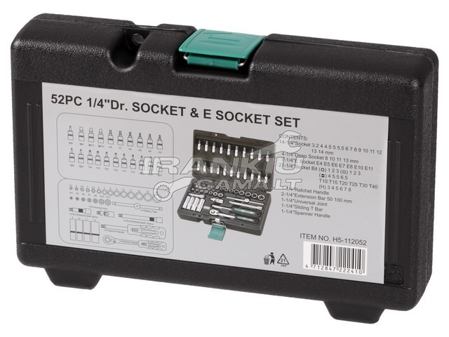 Набор инструментов 52пр. 1/4'' (H5-112052)