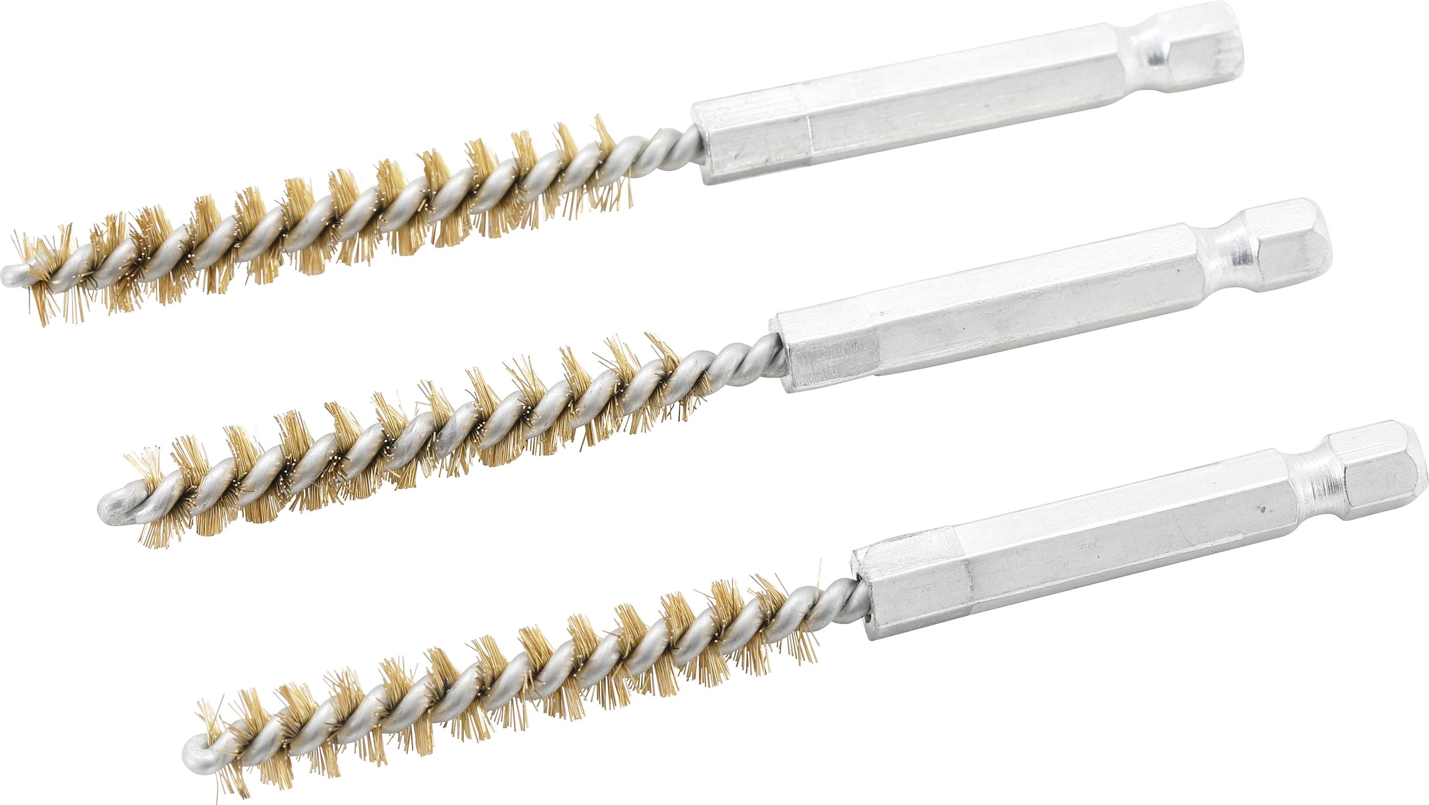 Žalvariniai šepečiai vamzdeliams | 8 mm | 6,3 mm (1/4") | 3 vnt. (3078-8-M)