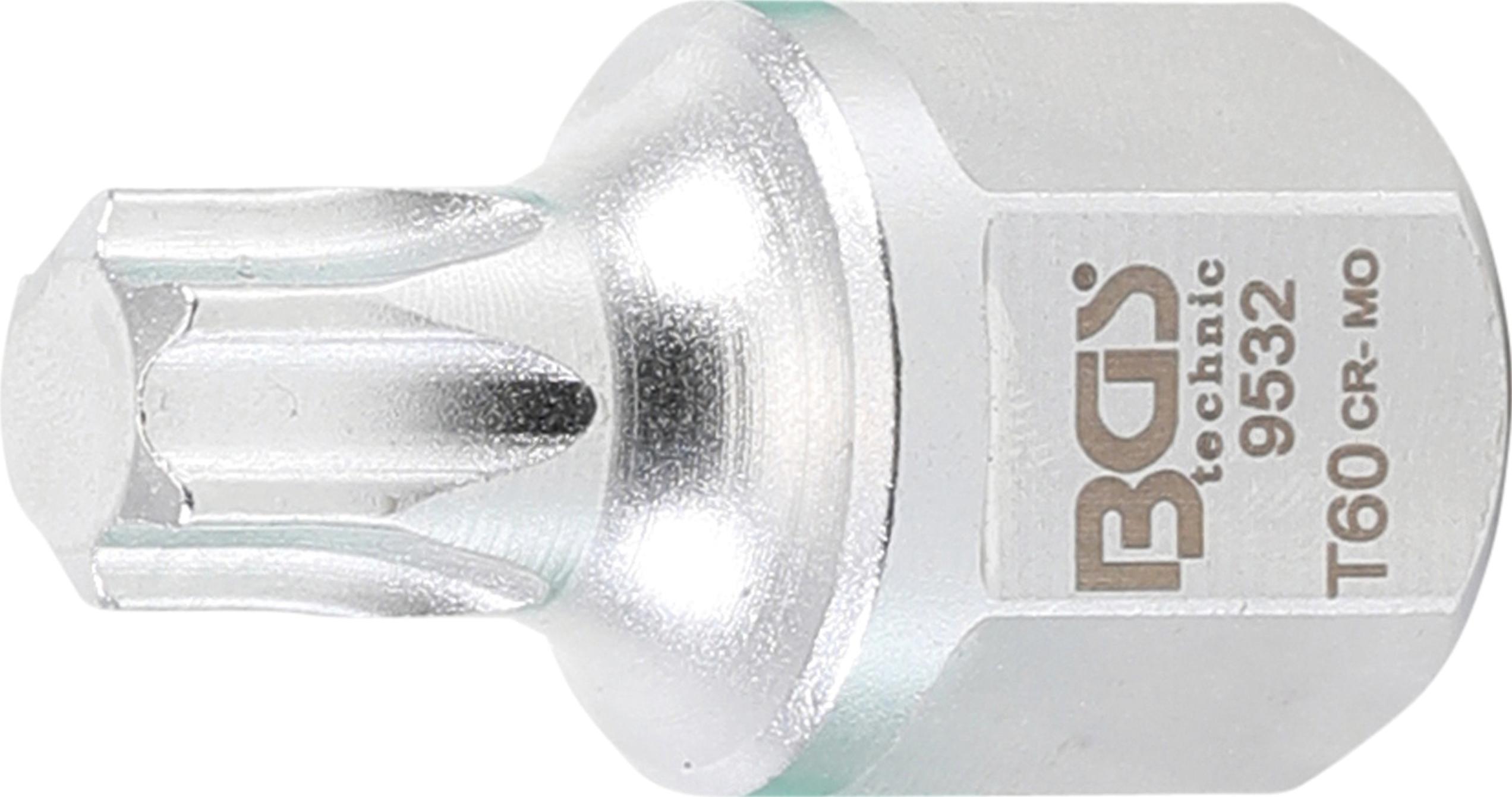 V-ribbed Belt Bit Socket | 12.5 mm (1/2"), external hexagon 22 mm | T-Star (for Torx) T60 (9532)