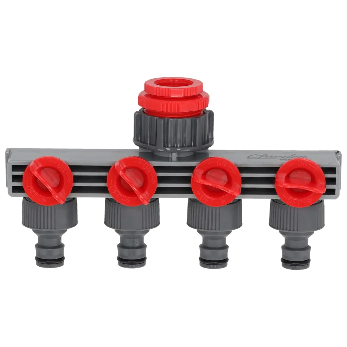 Čiaupo prijungimas keturgubas 1/2"-3/4"-1", kortele
