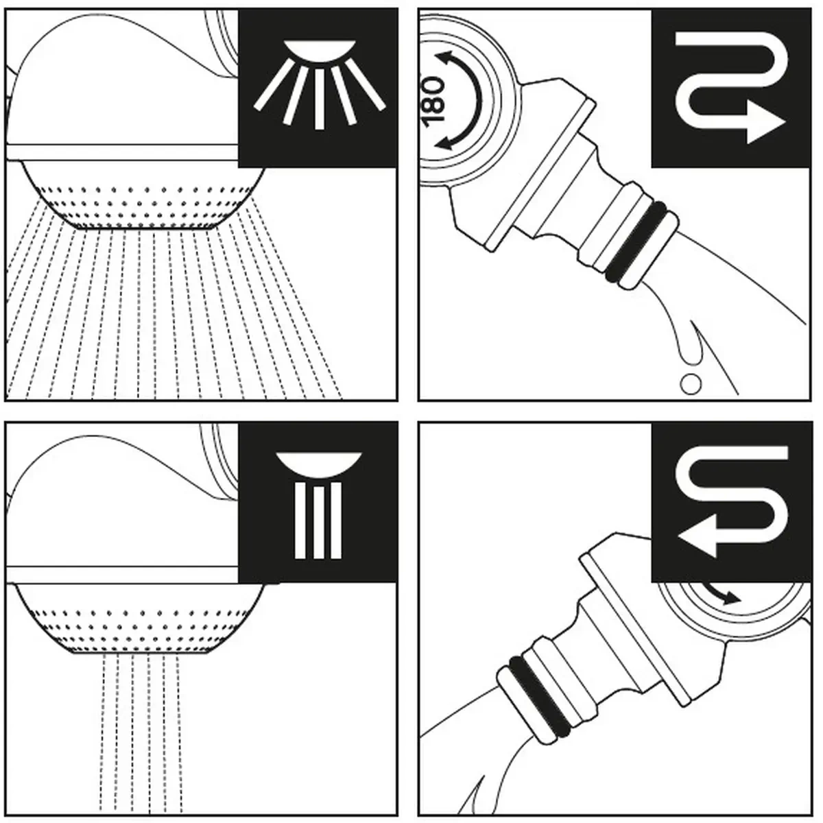 Kampinis dvigubas čiaupo jungtis 1/2"-3/4", kortelė, GARDEN DEDRA 80N008K