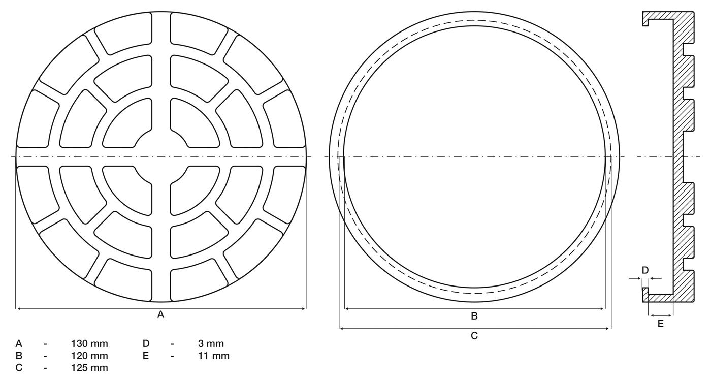 Rubber Pad | for Auto Lifts | Ø 130 mm (7044)