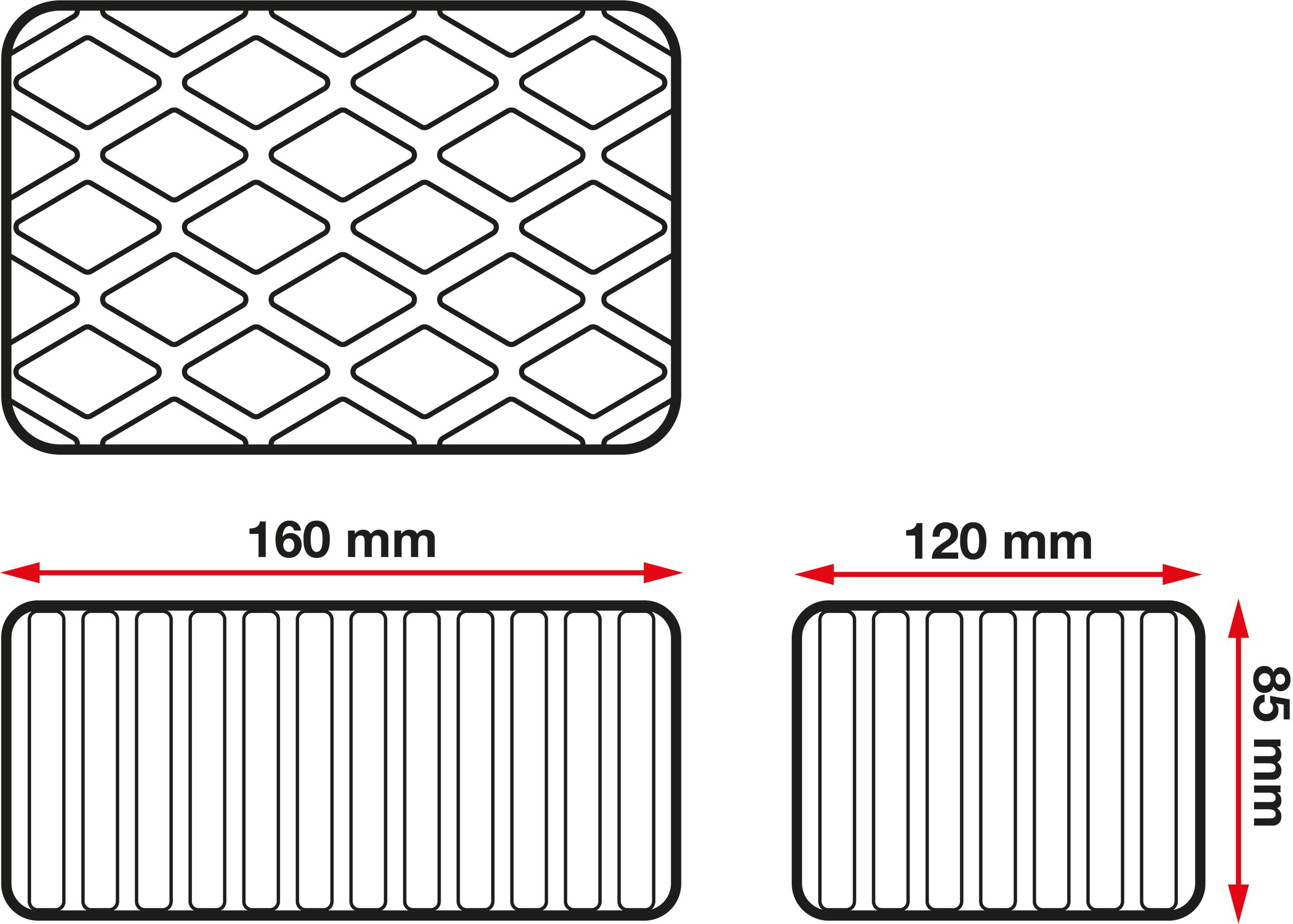 Rubber Pad | for Auto Lifts | 160 x 120 x 80 mm (6483)