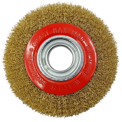 Šepetys vielinis disko tipo, plokščias, garbanotas, 250x32mm (YL260250)