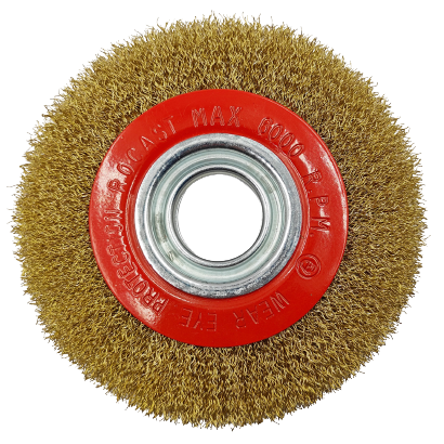 Šepetys vielinis disko tipo, plokščias, garbanotas, 300x32mm (YL260300)
