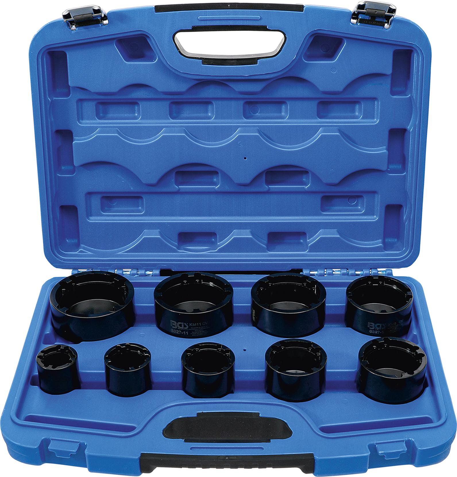 Groove Nut Socket Set | inside taps | KM4 - KM12 | 9 pcs. (8327)