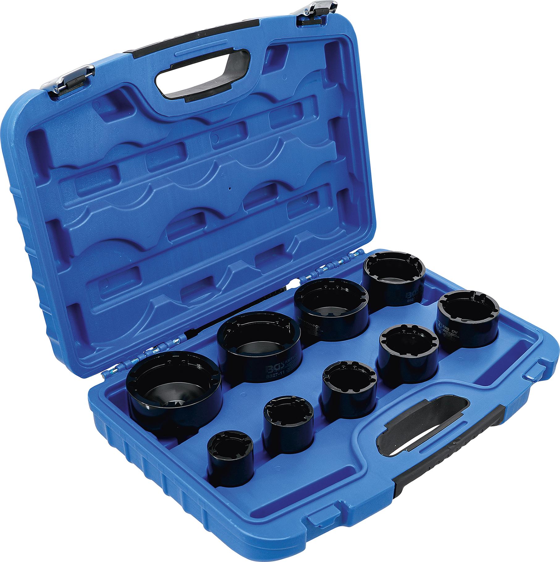 Groove Nut Socket Set | inside taps | KM4 - KM12 | 9 pcs. (8327)