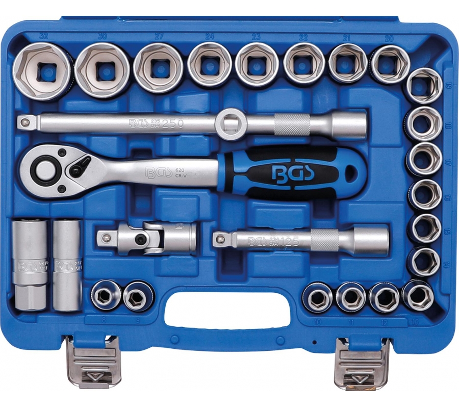 Socket Set | 12.5 mm (1/2") drive | 8 - 32 mm | 27 pcs. (2224)