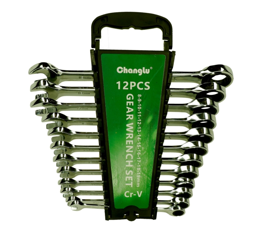 Combination gear wrenches set 12pcs. (8-19) (CL403912)